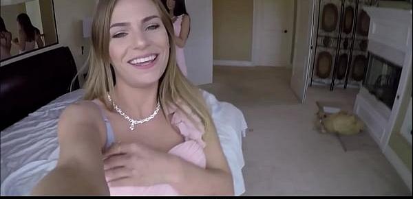  Hot Petite New Bride Eliza Jane Joins Her Bridesmaids Sydney Cole, Liza Rowe And Olivia Lua For One Last Fuck With The Best Man